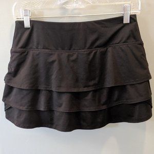 Athleta Tiered Swagger Skort Black Size Small